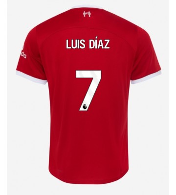 Liverpool Luis Diaz #7 Koszulka Podstawowych 2023-24 Krótki Rękaw